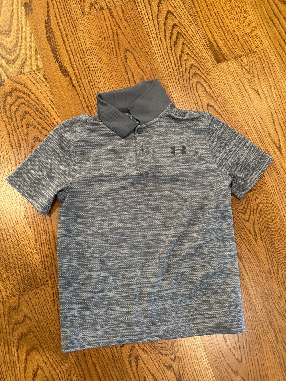 Under Armour Gray-Blue Heather Boys' Polo